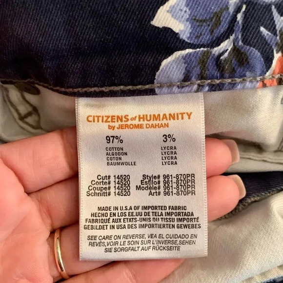 Citizens Of Humanity Chloe Floral Cutoff Shorts 29 - Picture 7 of 10